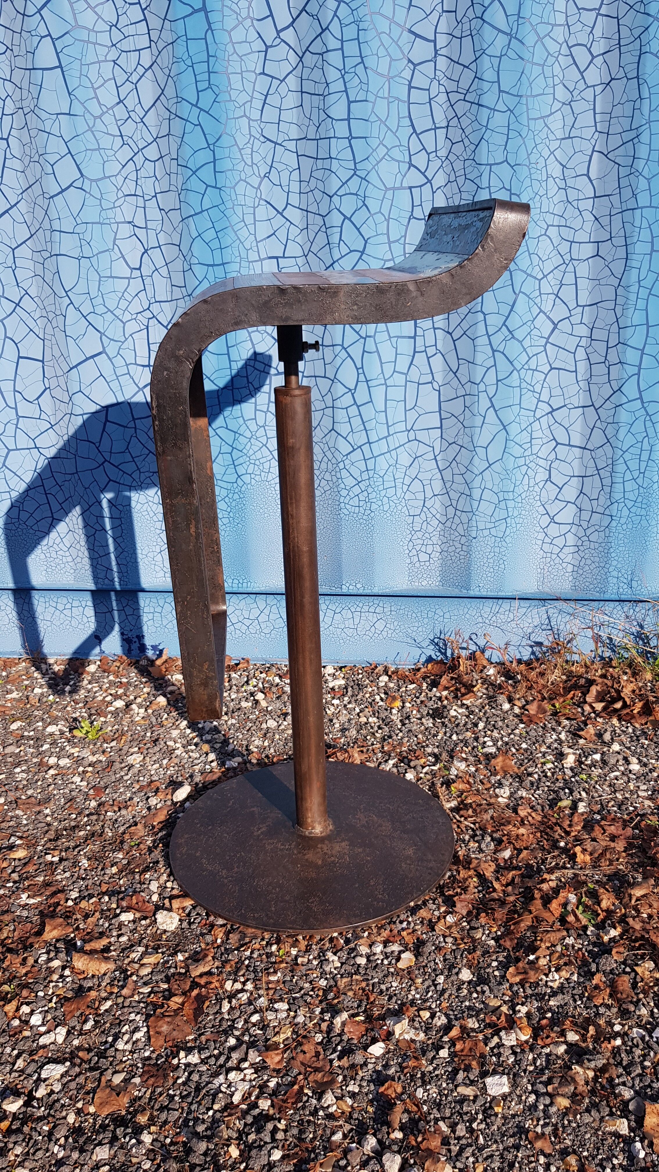 Bar stool design cast iron and wood