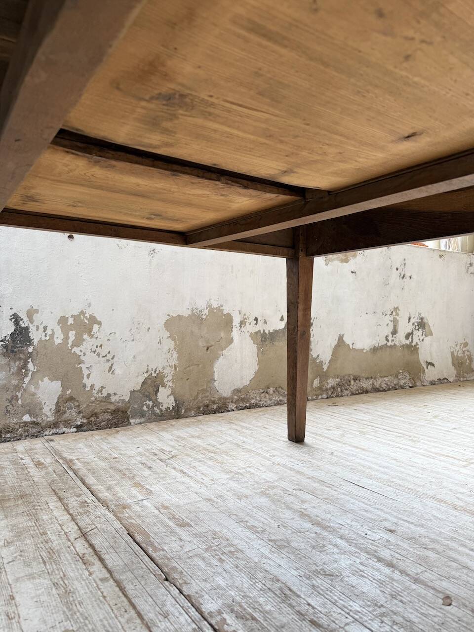 Large “square” oak farmhouse table 1950