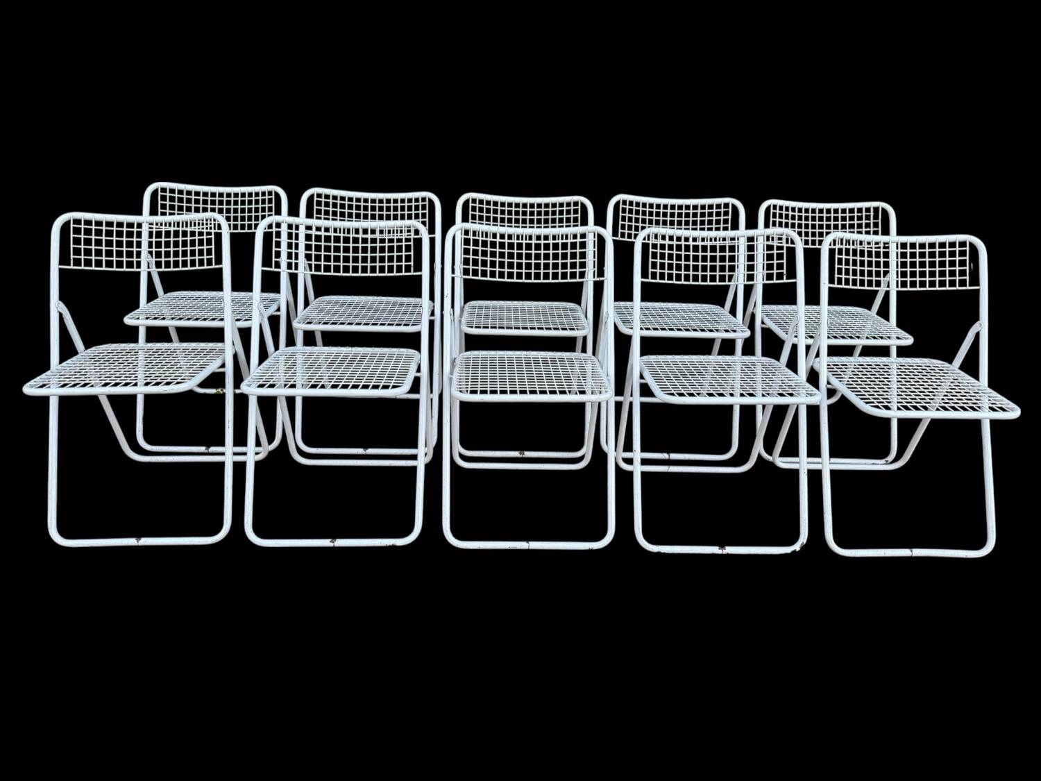 Ted Net Folding Chairs by Niels Gammelgaard for IKEA, 1970s, Set of