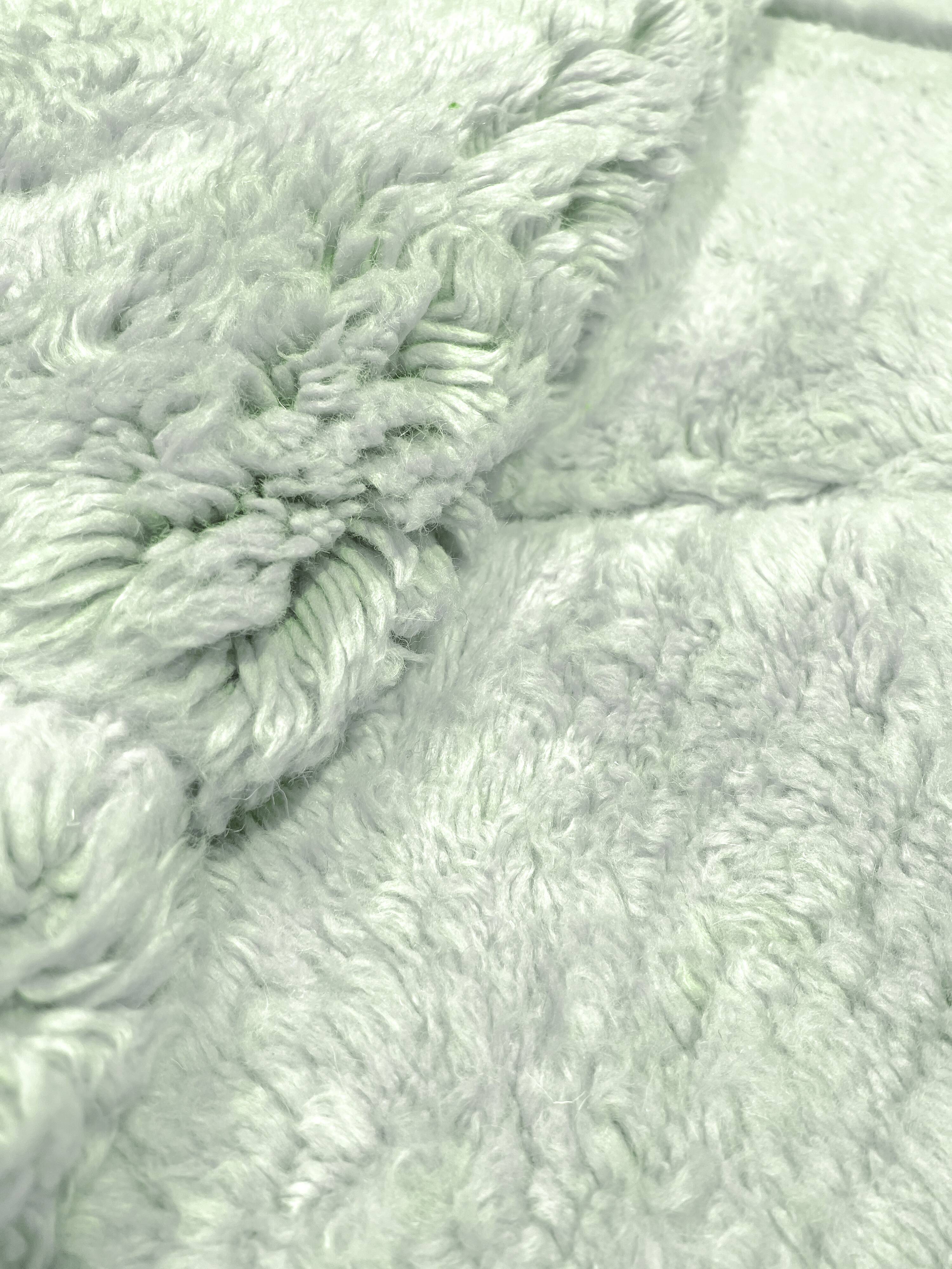 Moroccan Berber rug M'rirt mint green with engraved patterns 3x2.05m