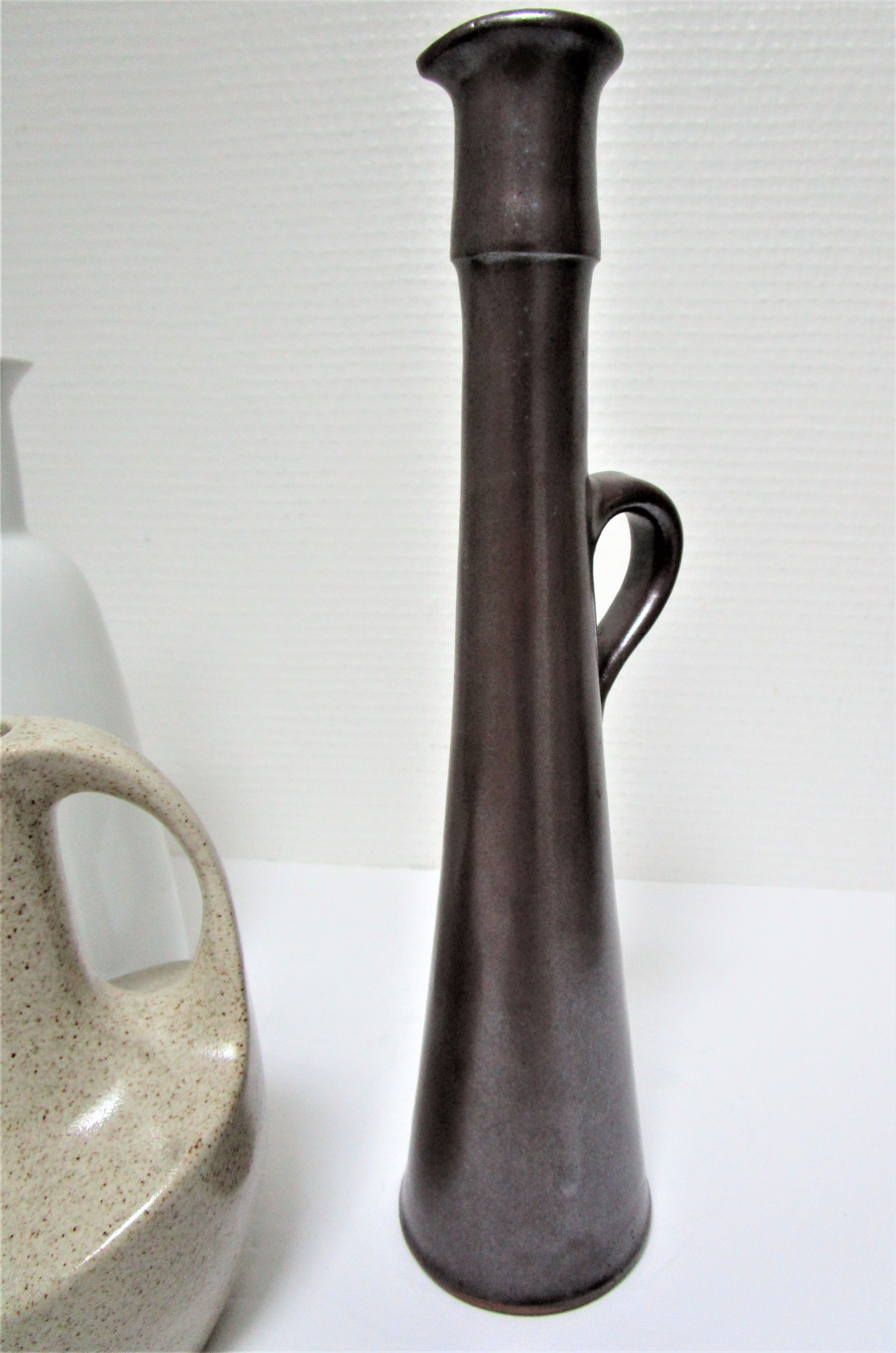 Trois vases céramique grès porcelaine vintage