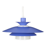 Blue design lamp by jeka metaltryk model stine - denmark 1970 - 100 % original