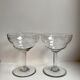 Lot of 8 crystal champagne glasses engraved 50/60 years
