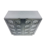 Black brutalist bar cabinet, 1970s