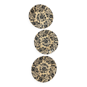 assiettes plates en faïence