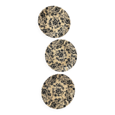 Flat plates in earthenware with blue flowers