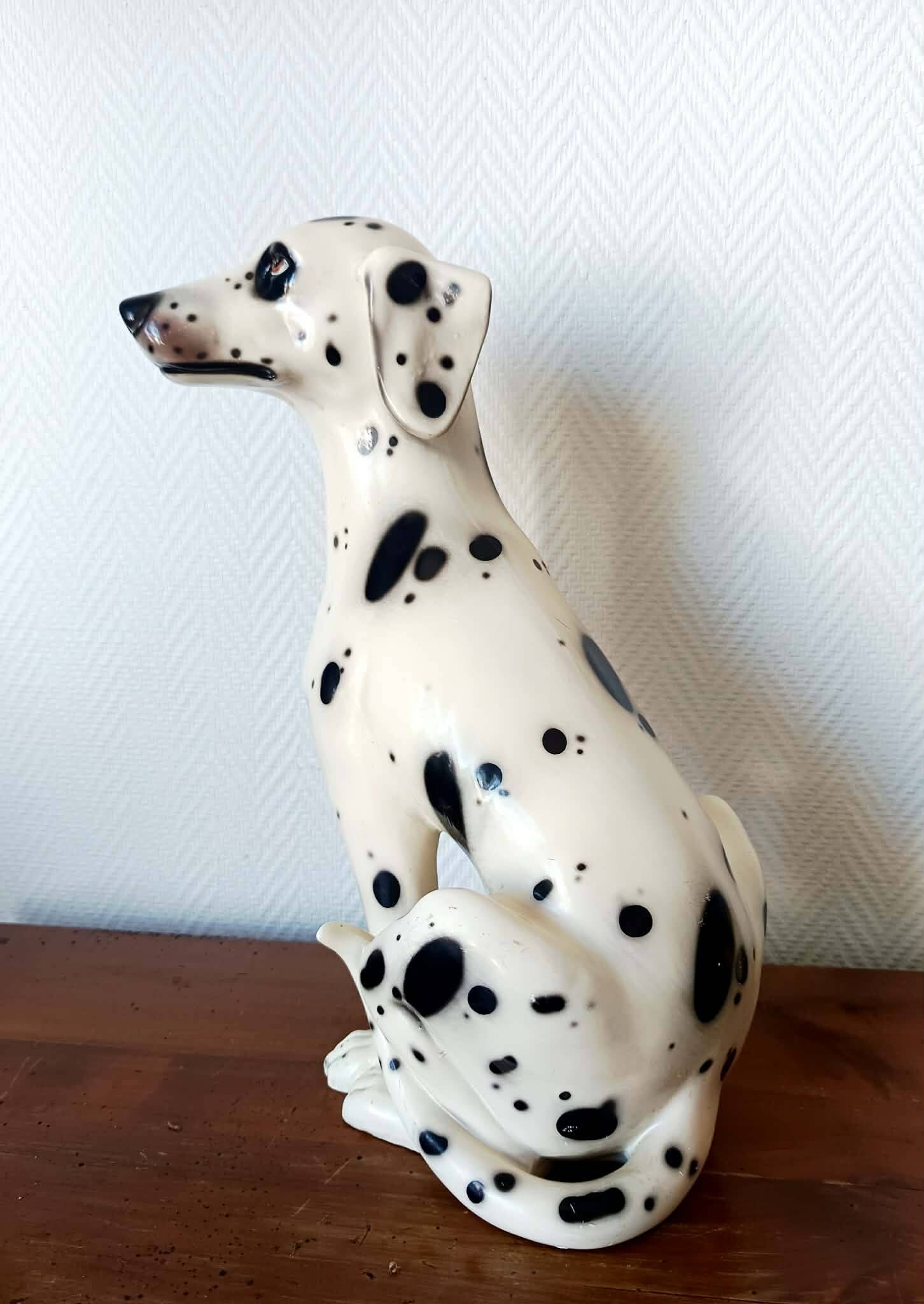 Vintage ceramic Dalmatian dog, Italy 1970.