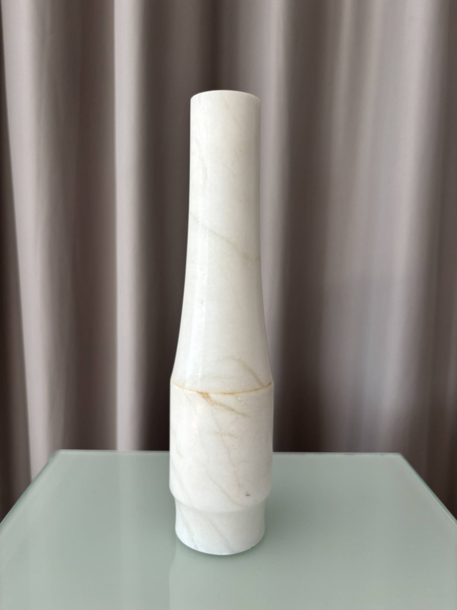 Vintage Spanish Alabaster Sculptural Vase – San Leo – Minimalist – 1970s