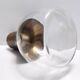 Vintage Glass Vase with Brass Part, Italy