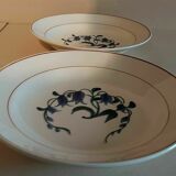 Hollow plates series of two earthenware Longchamp décor Simone