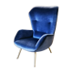 Armchair wingchair shepherdess 50s 60 blue