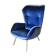 Armchair wingchair shepherdess 50s 60 blue