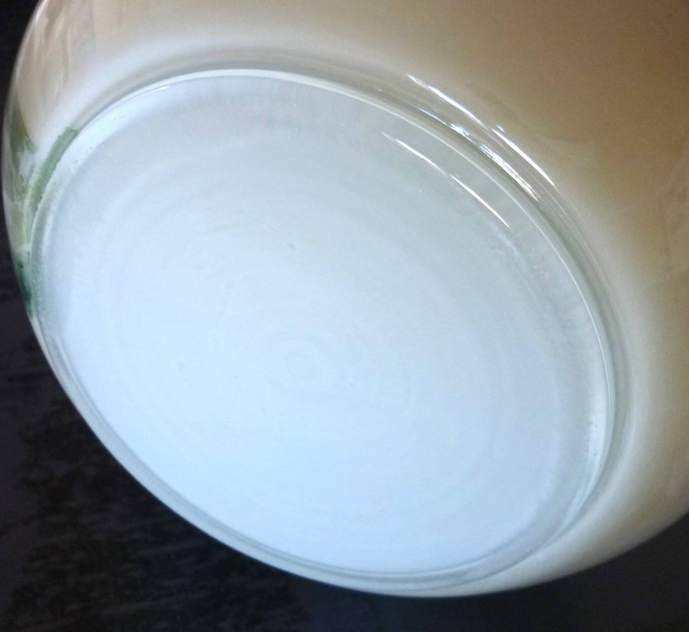 Large vase, blown glass with colored inclusions, Murano design from the 80s