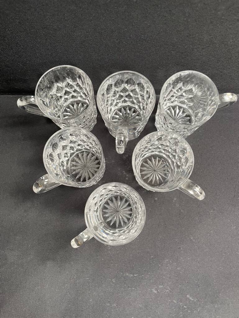 6 old Baccarat cups size 6406