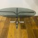 Coffee table in metal and smoked glass from the 70s