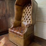 A Rare & Exceptional Deep-Buttoned Chesterfield Porter’s Chair Circa 1920’s