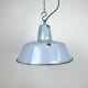 Industrial grey enamel factory pendant lamp, 1960s
