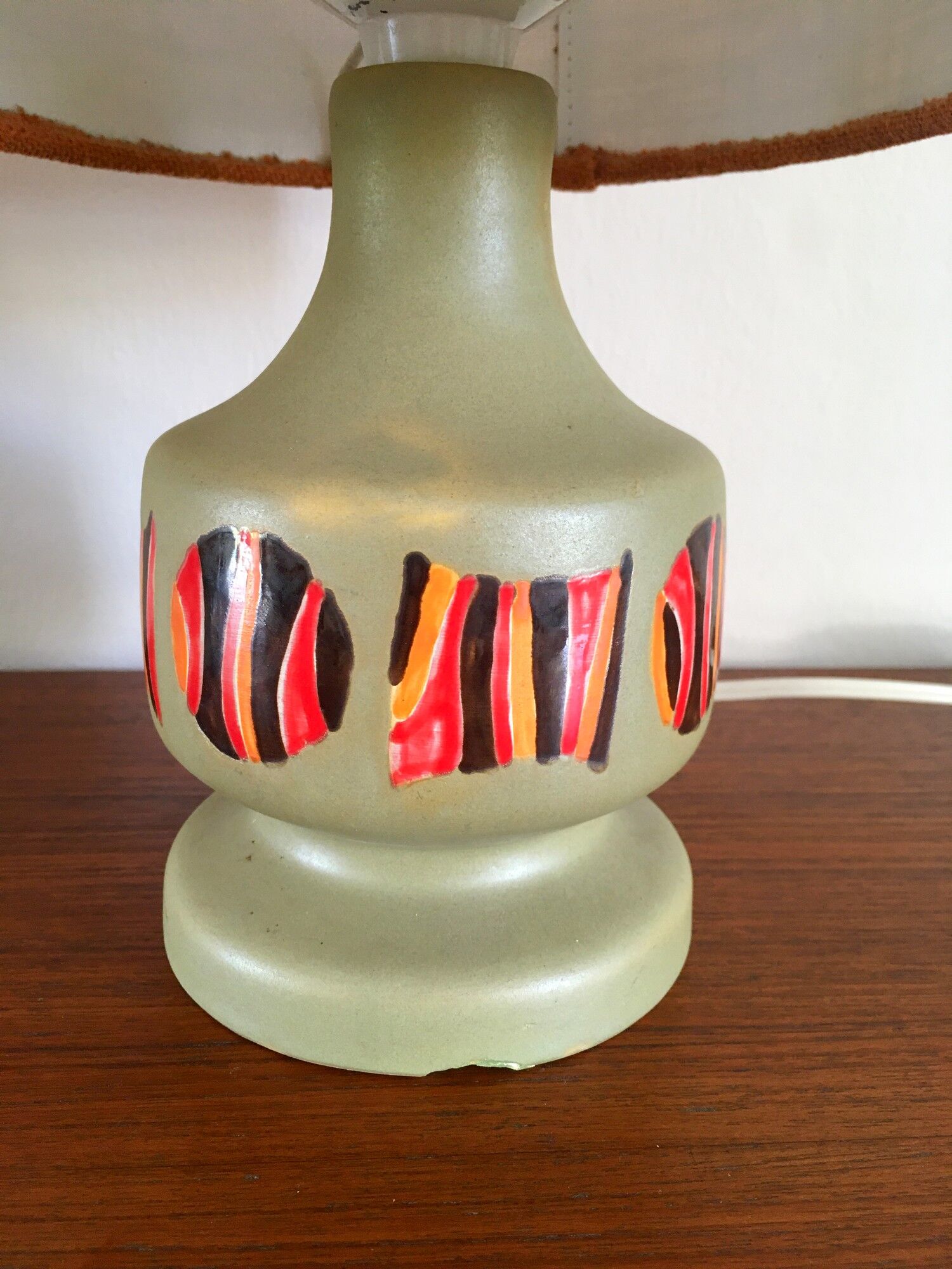 2 vintage ceramic lamps 1970