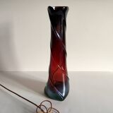 Modernist art deco crystal vase