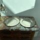 Pair of vintage, underplates, silver metal