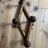Bamboo imitation accordion coat rack