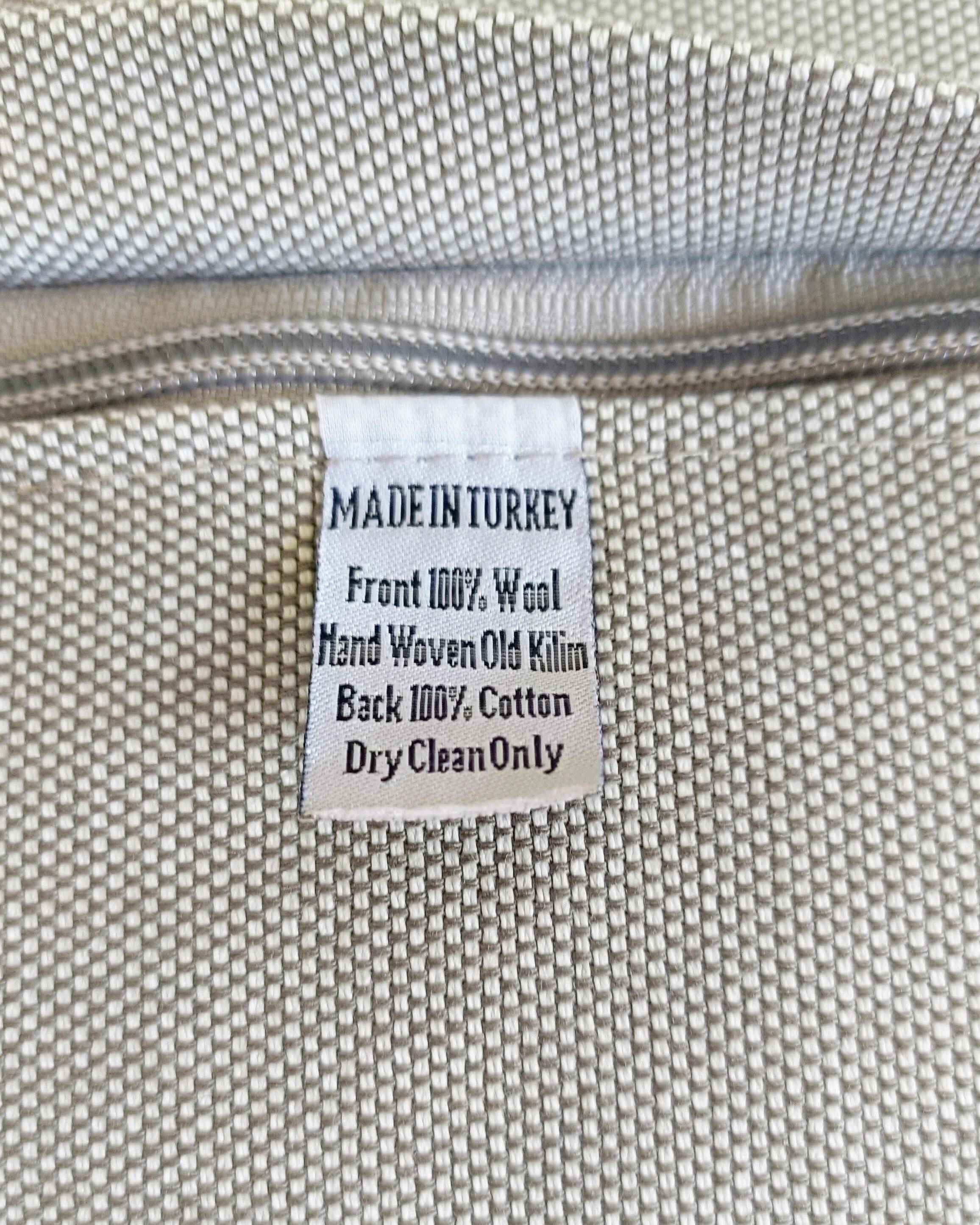 Set of Three Vintage Moorish Style Handloom Wool Kilim Pillows