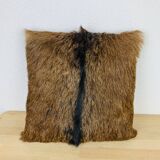 Vintage goatskin cushion