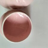 Vintage mid-century ribbed pink powder teapot by Salins.