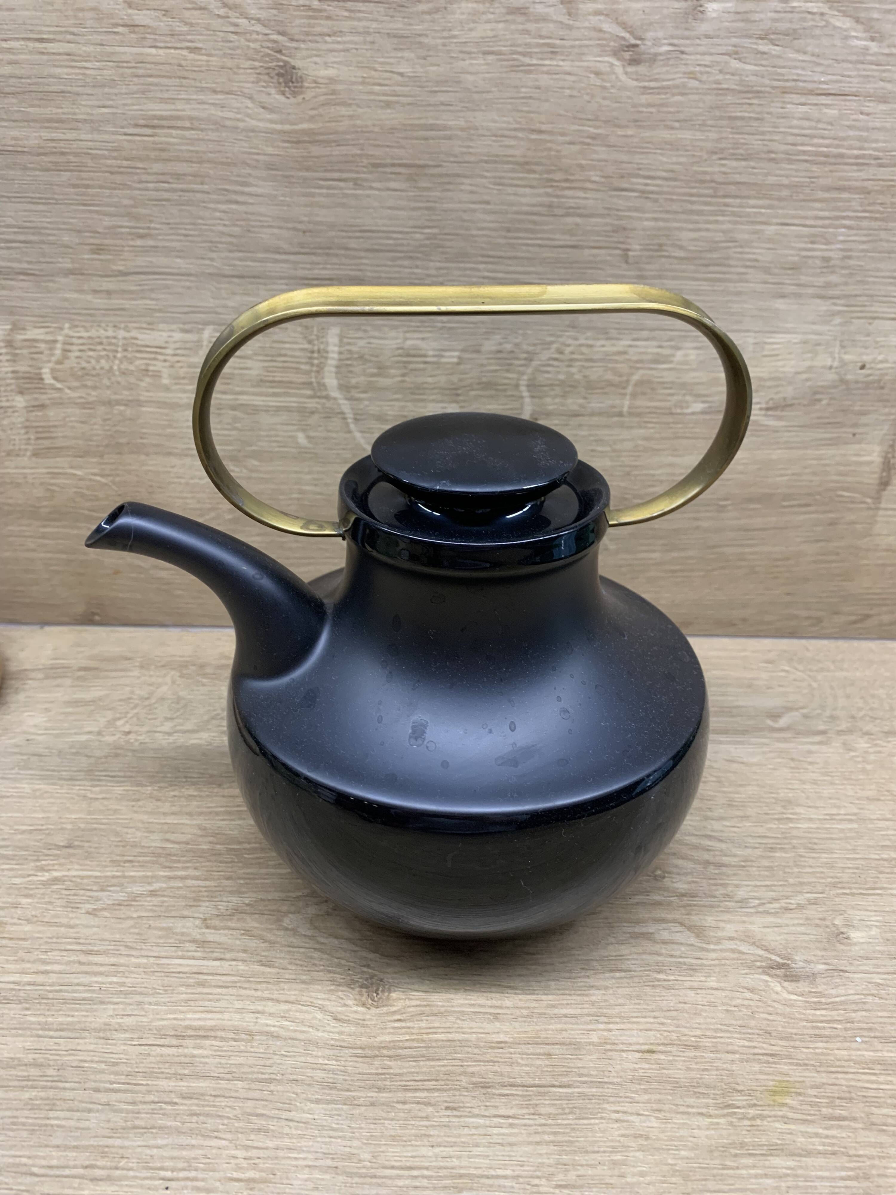 Rosenthal Black Ceramic Teapot – 1980s Limited Edition, Signed