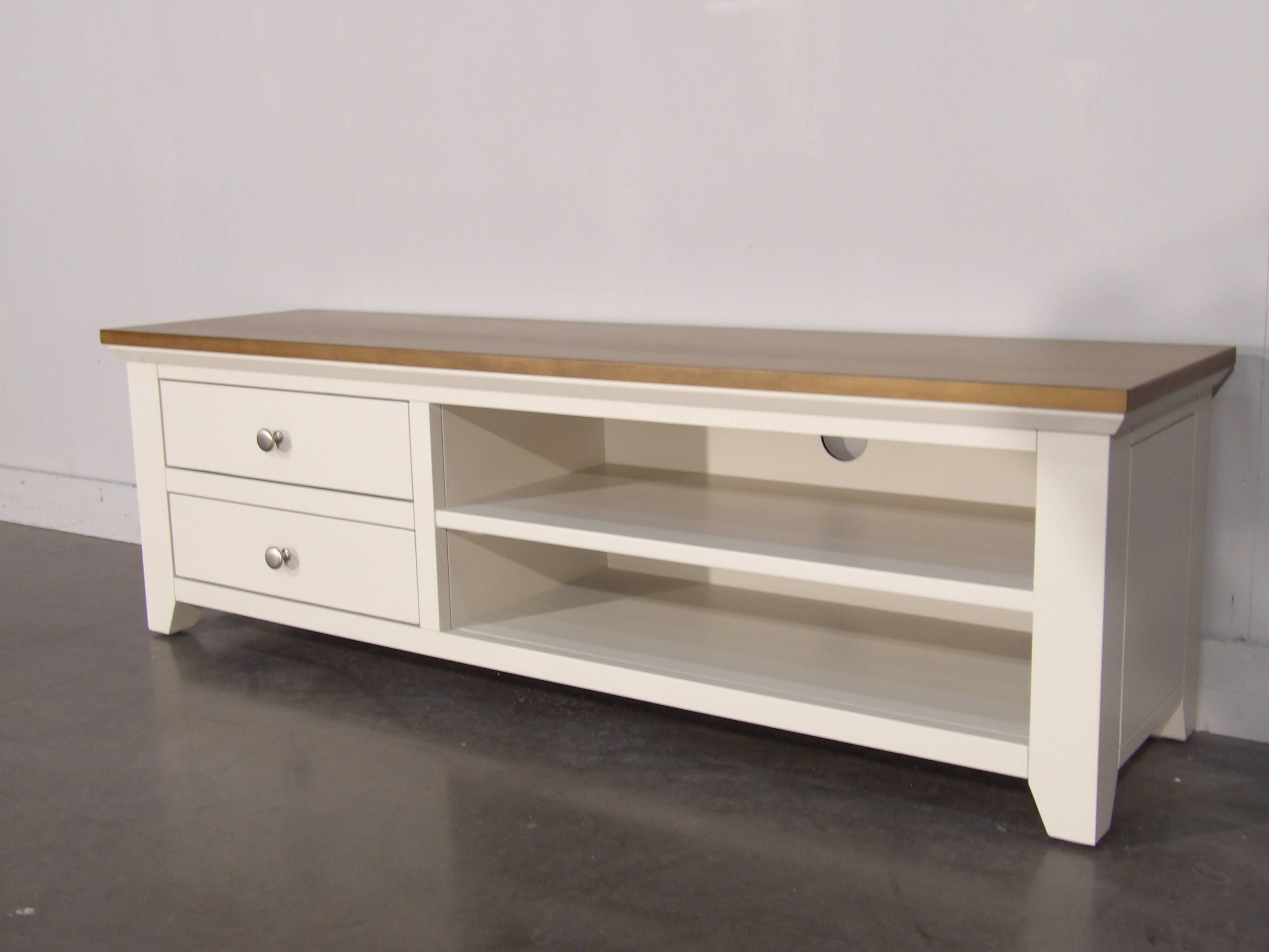 Modern wooden TV unit, 2 compartments, 2 drawers.
