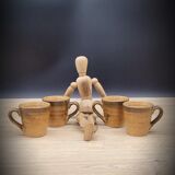 Set of 4 cups coffee stoneware