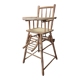 High chair retro baby old wood beech modular patinated white cream art deco dlg Baumann