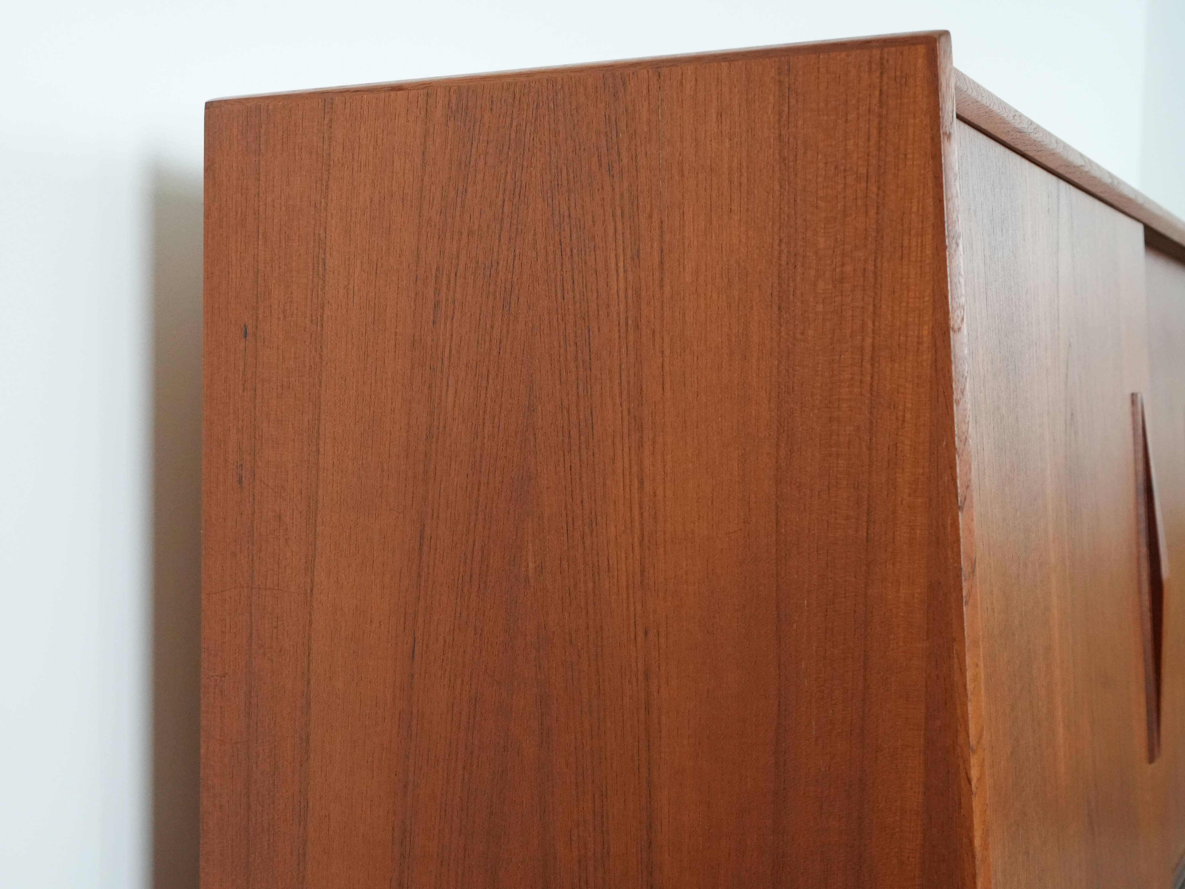 Teak highboard, Danish design, 1970s, production: Denmark