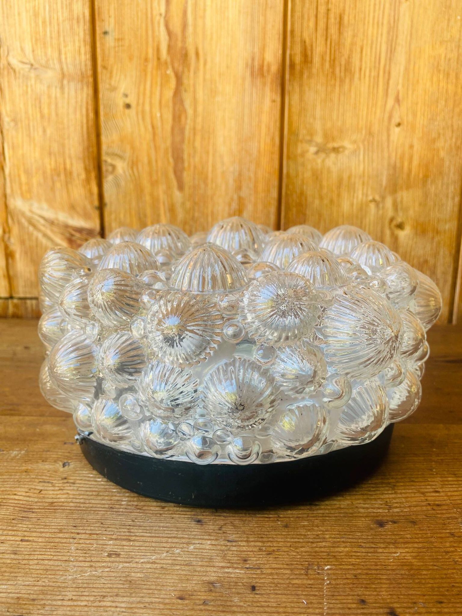 Vintage 1960s bubble glass ceiling light.