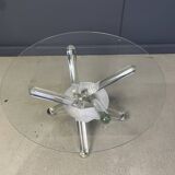 Murano glass arlequin coffee table by Maurice Barilone, 1980s