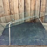 Table basse acier et verre