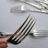 Fourchettes de Table en Métal Argenté Alfénide Lot de 7