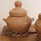 Set of vintage baskets in handmade wicker • Decorative pieces
