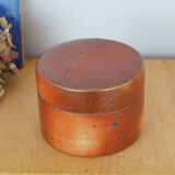 Pyrite stoneware box or pot, vintage