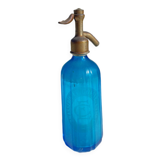 Bouteille à eau de seltz bleu