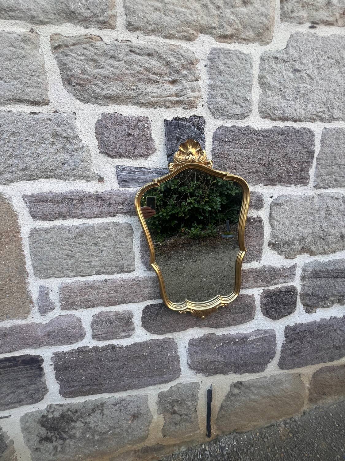 Golden Louis XV style mirror