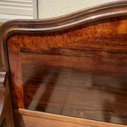 Solid walnut bed with very old walnut burl.