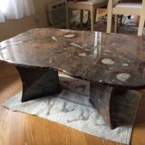 Erfoud stone coffee table with fossils