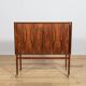 Mid-century rosewood bar with roller doors, Denmark, 1960s