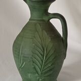 Pichet, vase, céramique verte vintage