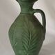 Jug, vase, vintage green ceramic