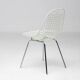 Set of 4 Eames wire chairs for Herman Miller with original Bikini seats by Girard.