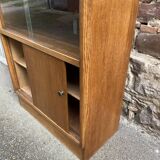 Oak Library 1960-70s French Design shop window industrial Art Deco