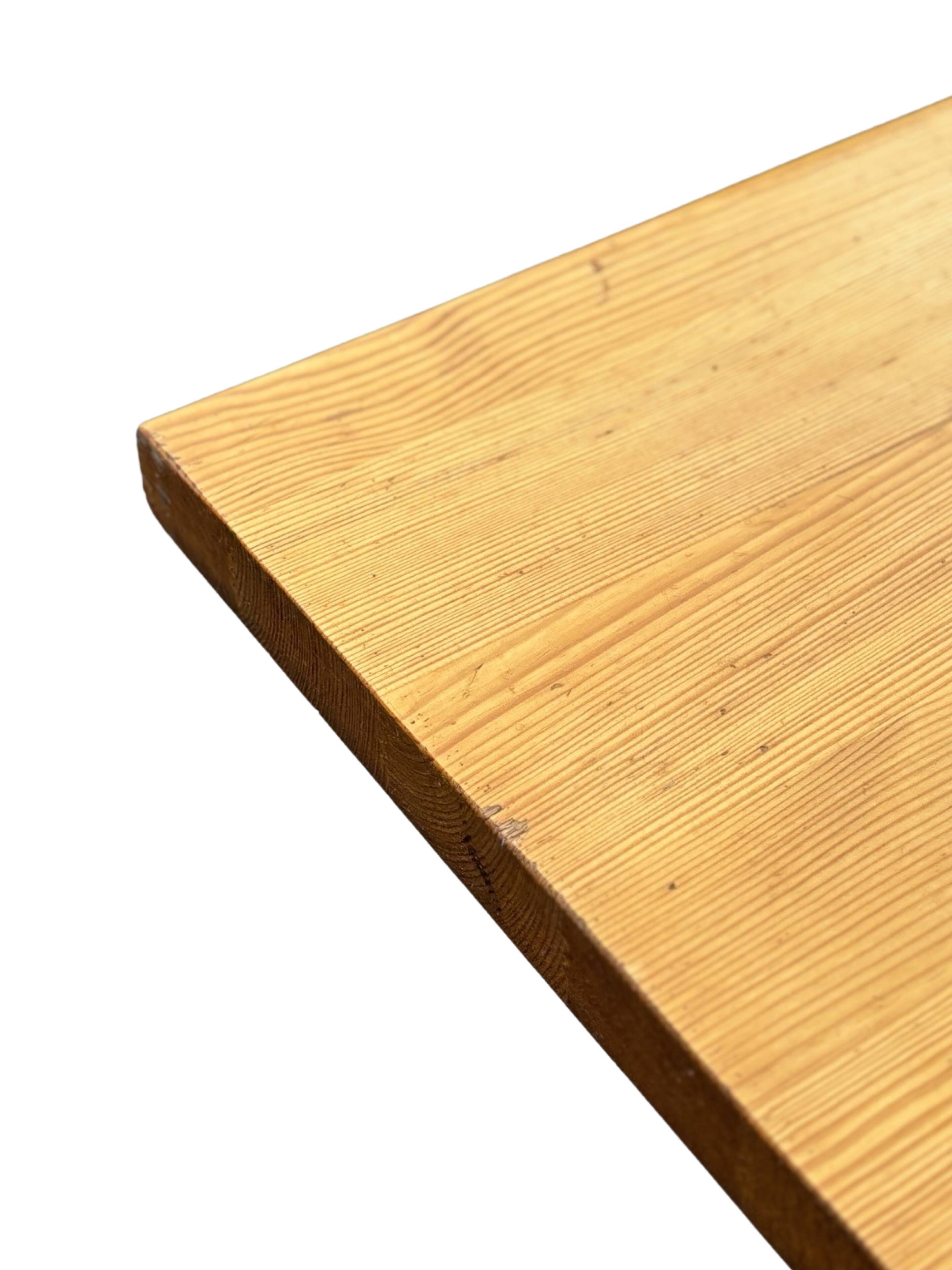 Vintage dining table pinewood 1960 minimalist dining table