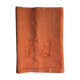 Old cloth in pure washed linen tinted in earthen